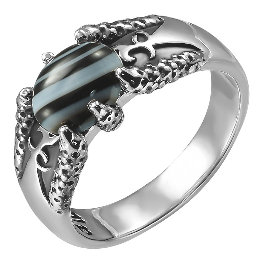 Кольцо, серебро, сардоникс, 811909